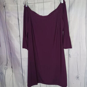 Chaps off the shoulder bell sleeve swing dress